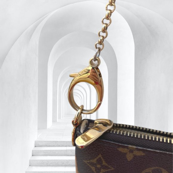 Authentic LOUIS VUITTON Monogram Pochette Milla MM Small Chain Bag - Picture 5 of 17